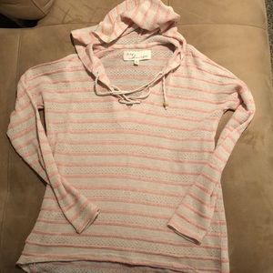 Striped cream and light pink knitted long sleeve